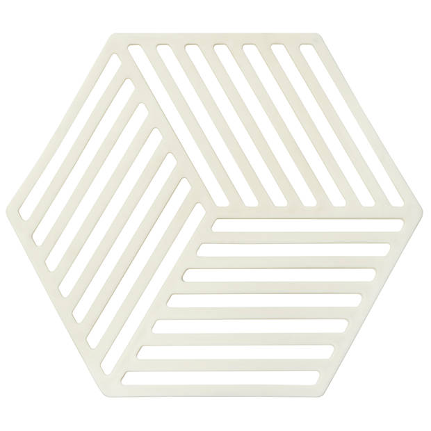 Krumble Siliconen pannenonderzetter Hexagon - klein - Gebroken wit