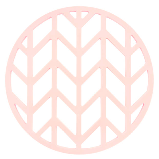 Krumble Siliconen pannenonderzetter rond met pijlen patroon - Roze