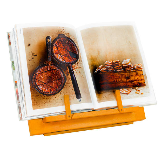 QUVIO Kookboekstandaard / Boekenstandaard / Tabletstandaard - Hout