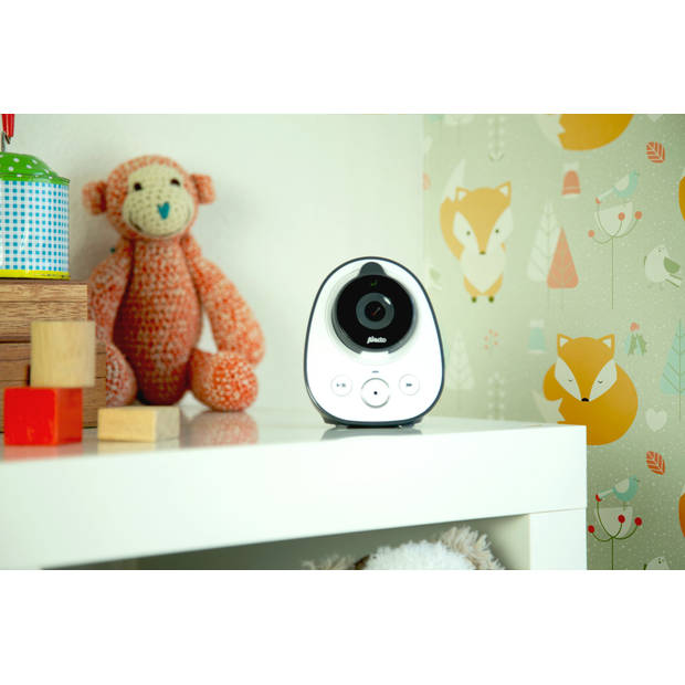 Babyfoon met camera en 5" kleurenscherm Alecto Wit-Antraciet