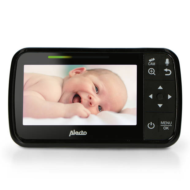 Babyfoon met camera en 4.3" kleurenscherm Alecto Zwart