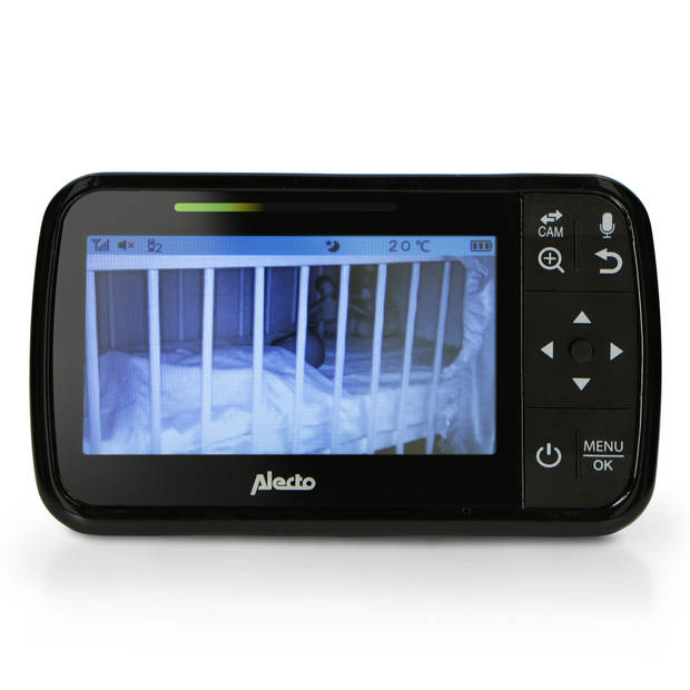 Babyfoon met camera en 4.3" kleurenscherm Alecto Zwart