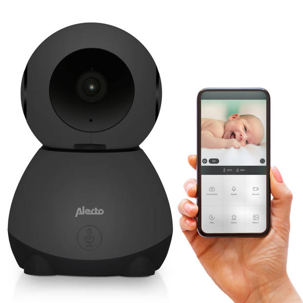 Wifi babyfoon met op afstand beweegbare camera Alecto Zwart