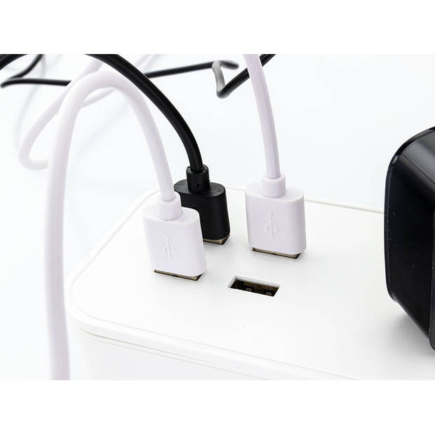 Caliber Slimme Stekkerdoos Met USB - Schakelaar - App Bediening - Google Home, Amazon Alexa en Siri (HWP303U)