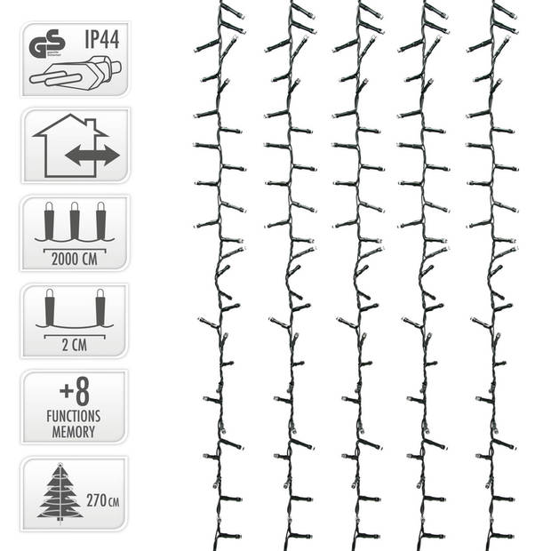 LED lichtketting 20m wit 1000 LED lampjes