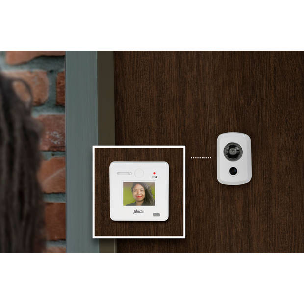 Digitale deurspion met 2.4" scherm Alecto Wit