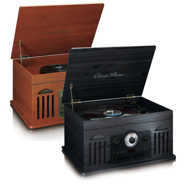 Platenspeler - CD - Radio - Cassette - Luidspreker Classic Phono TCD-2600 Walnut Walnoot