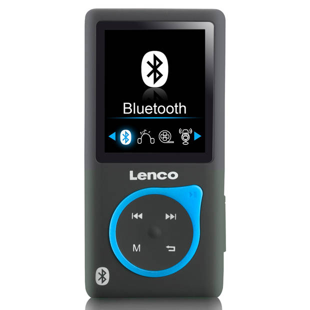 MP3/MP4 speler met Bluetooth® en 8 GB micro SD kaart Lenco Blauw-Zwart