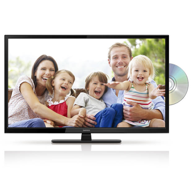 HD LED TV met 28 inch en DVB/T/T2/S2/C met ingebouwde DVD speler Lenco Zwart