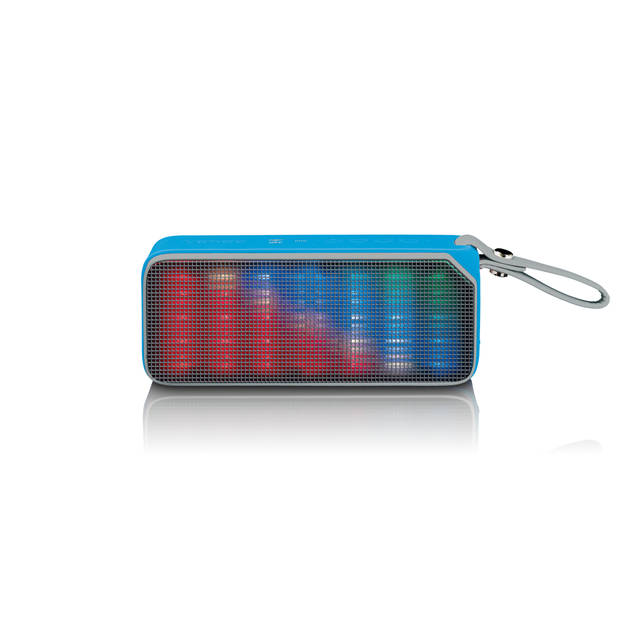 Bluetooth® speaker spatwaterdicht met party lights Lenco Blauw