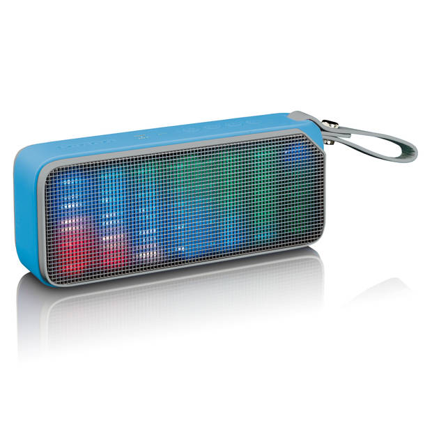 Bluetooth® speaker spatwaterdicht met party lights Lenco Blauw