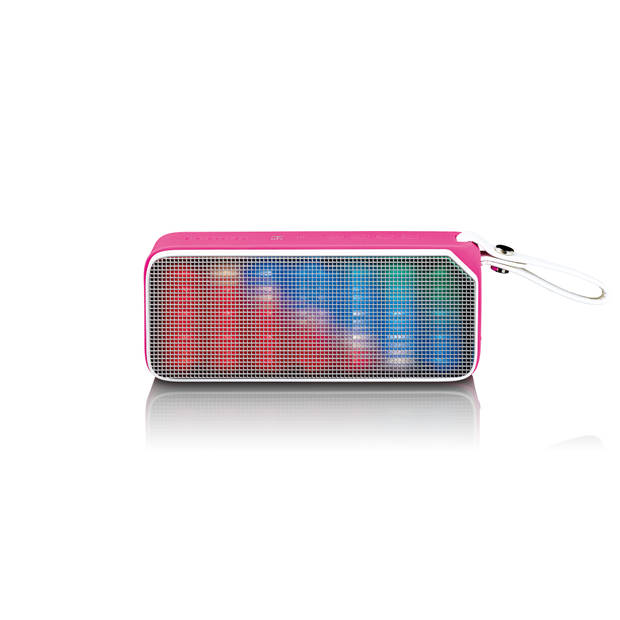 Bluetooth® speaker spatwaterdicht met party lights Lenco Roze