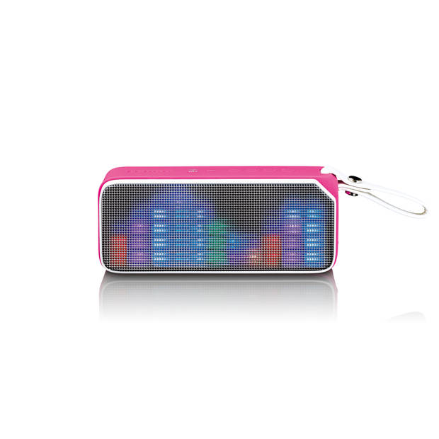 Bluetooth® speaker spatwaterdicht met party lights Lenco Roze