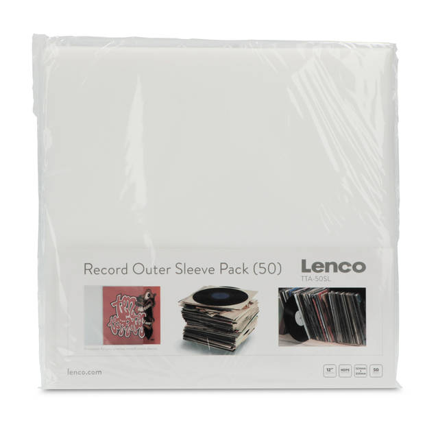 50 beschermhoezen voor vinyl platen Lenco Transparant