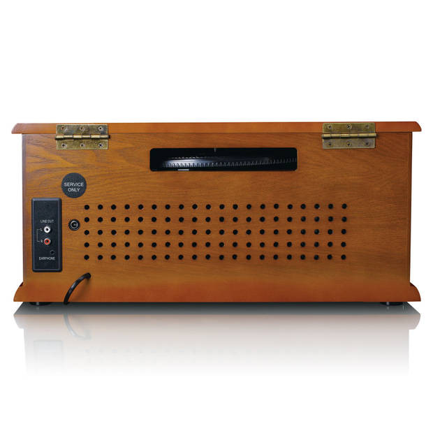 Platenspeler met DAB+/FM radio, USB encoding, CD- en casettespeler Classic Phono TCD-2570 Hout