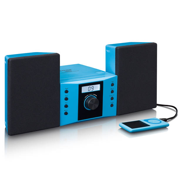 Stereo set met FM radio en CD speler Lenco Blauw