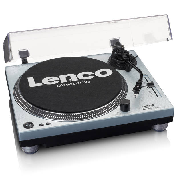 Direct aangedreven Platenspeler met USB/PC encoding Lenco Metallic blauw