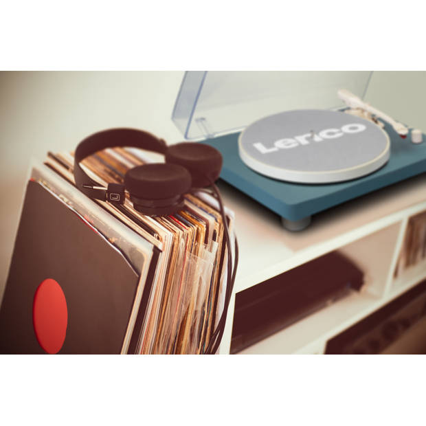 Platenspeler mét ingebouwde speakers USB Encoding Lenco Turquoise