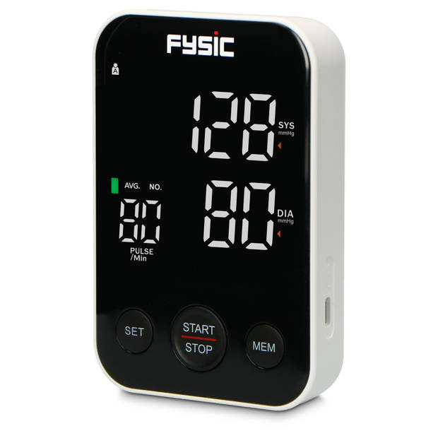 Gezondheidsmonitoring thuis set, bloeddrukmeter, saturatiemeter en infrarood thermometer Fysic