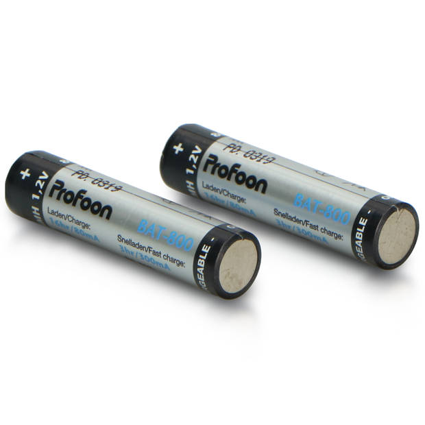 Oplaadbare batterijen AAA, 2x Profoon Grijs-Zwart