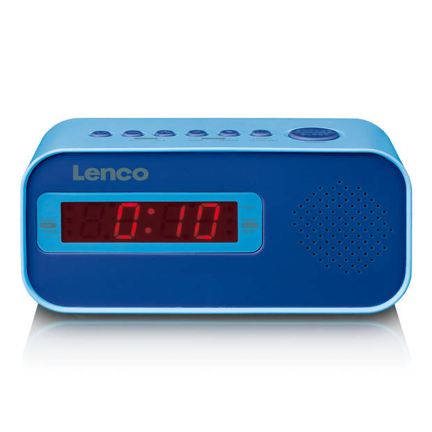Wekkerradio met stickerset Lenco Blauw