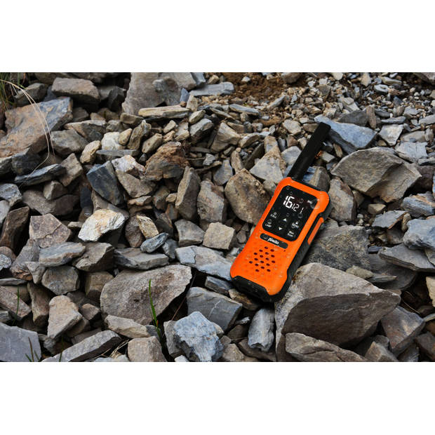 Robuuste walkie talkie, tot 10 kilometer bereik Alecto Oranje-Zwart