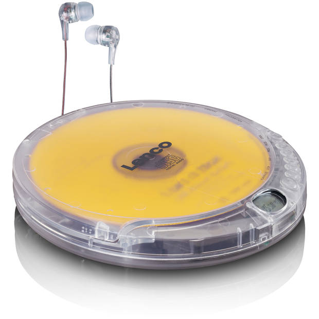 Portable CD speler met oplaadfunctie Lenco Transparant