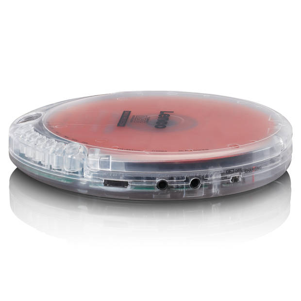 Portable CD-speler met anti-shock Lenco Transparant