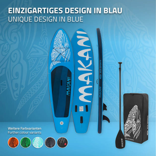 Stand Up Paddle Surfboard Blauw Makani