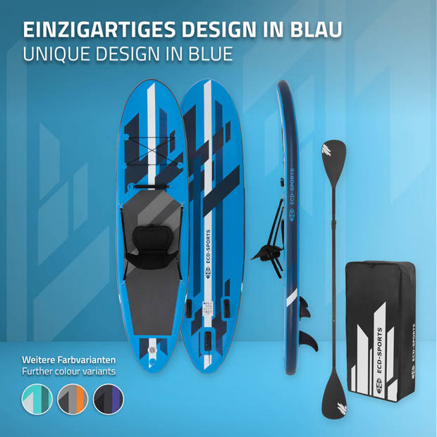 Stand Up Paddle Surf-Board 305 x 78 x 15 cm Kayak Seat Blue