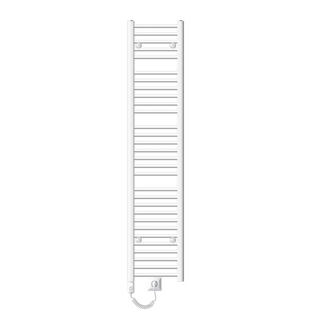 ECD Germany Badkamerradiator elektrisch met verwarmingselement 900W - 300 x 1800 mm - wit - recht met zijaansluiting