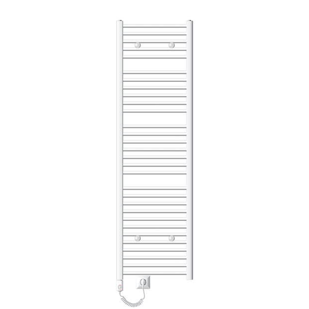 ECD Germany Badkamerradiator elektrisch met verwarmingselement 900W - 500 x 1800 mm - wit - recht met zijaansluiting