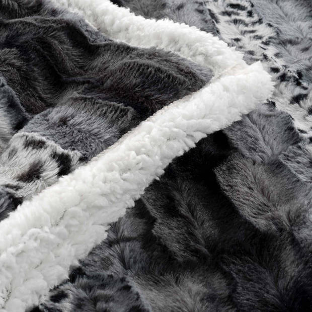 Super zachte Fleece Plaid Grizzlybeer print - 150x200cm - wasbaar