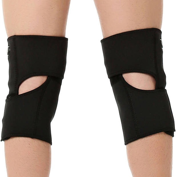 Draadloze warmte bandage voor knie, links Fysic Zwart