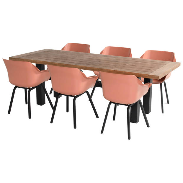 Hartman Sophie Studio dining armstoel - Italian Terra - Alu poot