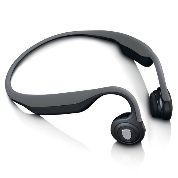 Bone Conduction Bluetooth® hoofdtelefoon Lenco Zwart-Grijs