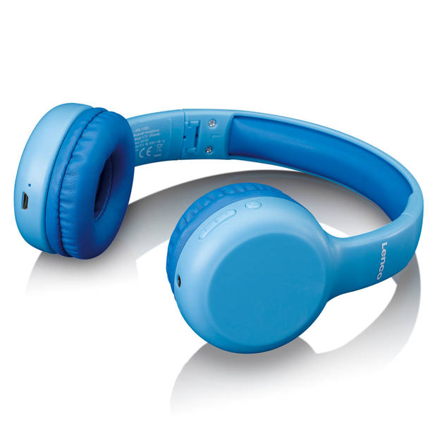 Vouwbare kinder Bluetooth® hoofdtelefoon Lenco Blauw