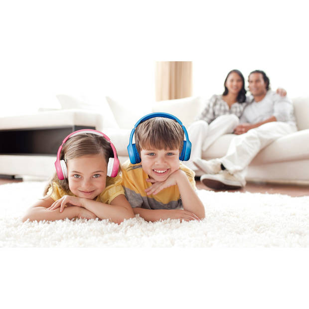 Vouwbare kinder Bluetooth® hoofdtelefoon Lenco Roze