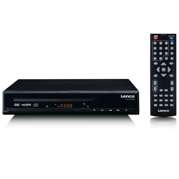 DVD-speler met HDMI en afstandsbediening Lenco DVD-120BK Zwart