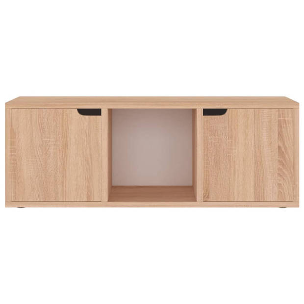 vidaXL Tv-meubel 88,5x27,5x30,5 cm spaanplaat sonoma eikenkleurig