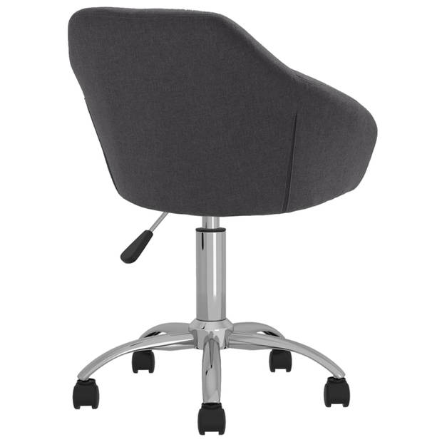 The Living Store Eetkamerstoelen - Donkergrijs - 63x56x(80-92)cm - Draaibaar