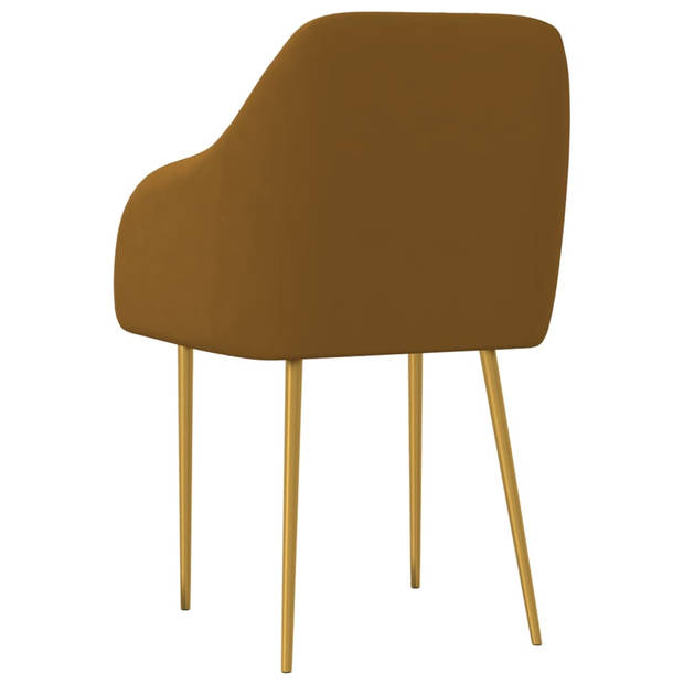 vidaXL Eetkamerstoelen 2 st fluweel bruin