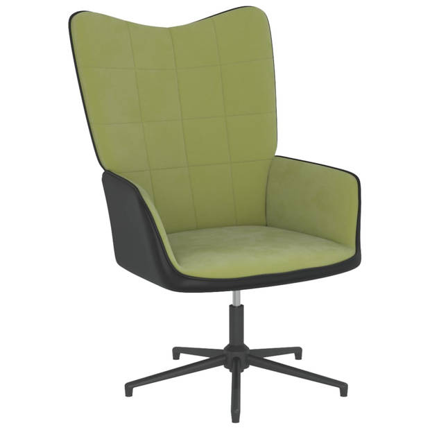 The Living Store Relaxstoel - Fauteuil - 62x68x98 cm - Lichtgroen