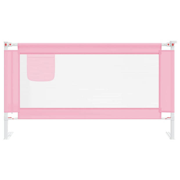 The Living Store Bedhekje peuter 150x25 cm roze stof