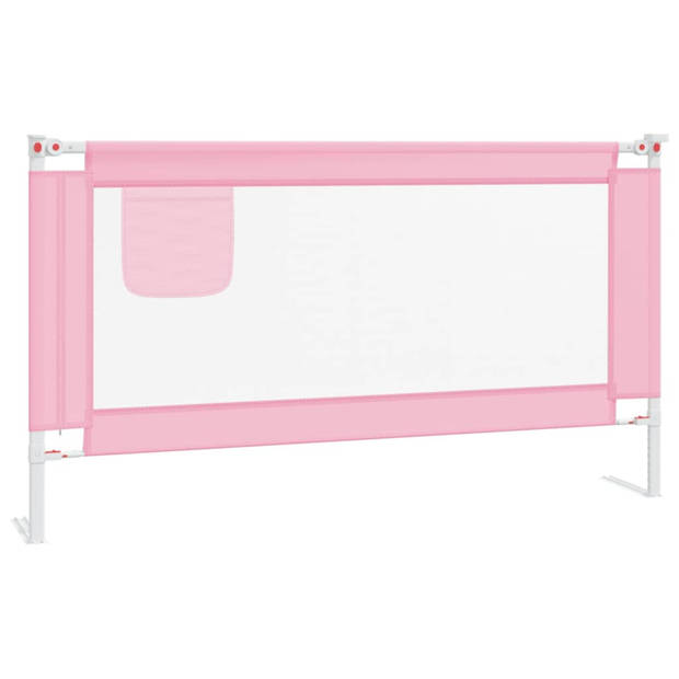 vidaXL Bedhekje peuter 150x25 cm stof roze