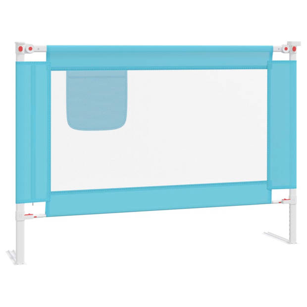 vidaXL Bedhekje peuter 90x25 cm stof blauw