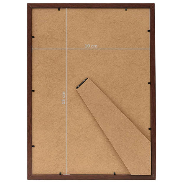 vidaXL Fotolijsten 3 st voor tafel 10x15 cm MDF donkerrood