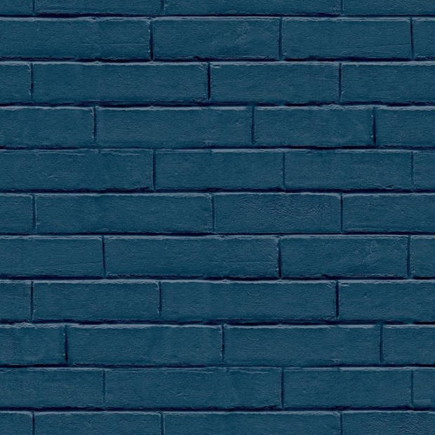 Noordwand Behang Good Vibes Brick Wall blauw