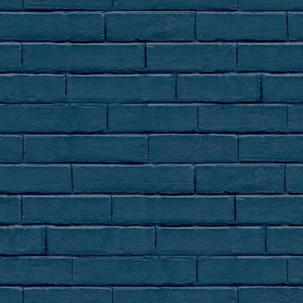 Noordwand Behang Good Vibes Brick Wall blauw