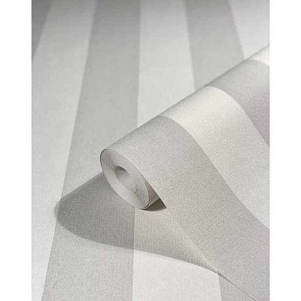 Noordwand Behang Topchic Stripes lichtgrijs en wit